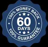 Derma Essential 60 day 100% money back guarantee badge